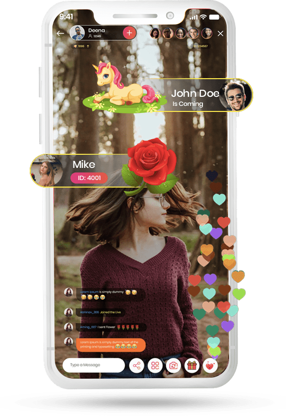 Peegle Live mobile application